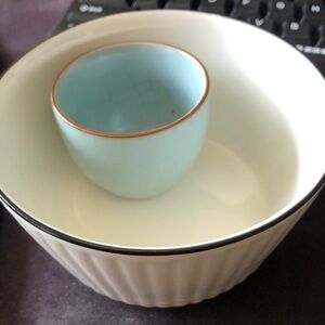 White and Blue Ceramic Bowl Set